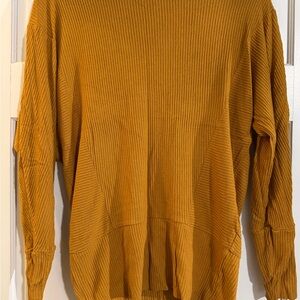 Express Mustard Cowl Neck Sweater